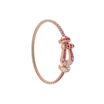 FORCE 10 BRACELET 18K YELLOW GOLD AND EMERALDS LARGE MODEL