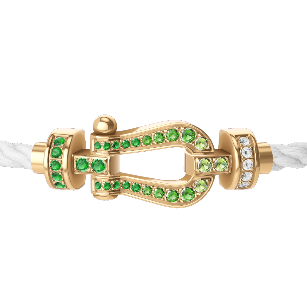 FORCE 10 BRACELET 18K YELLOW GOLD AND COLORED STONES MEDIUM MODEL