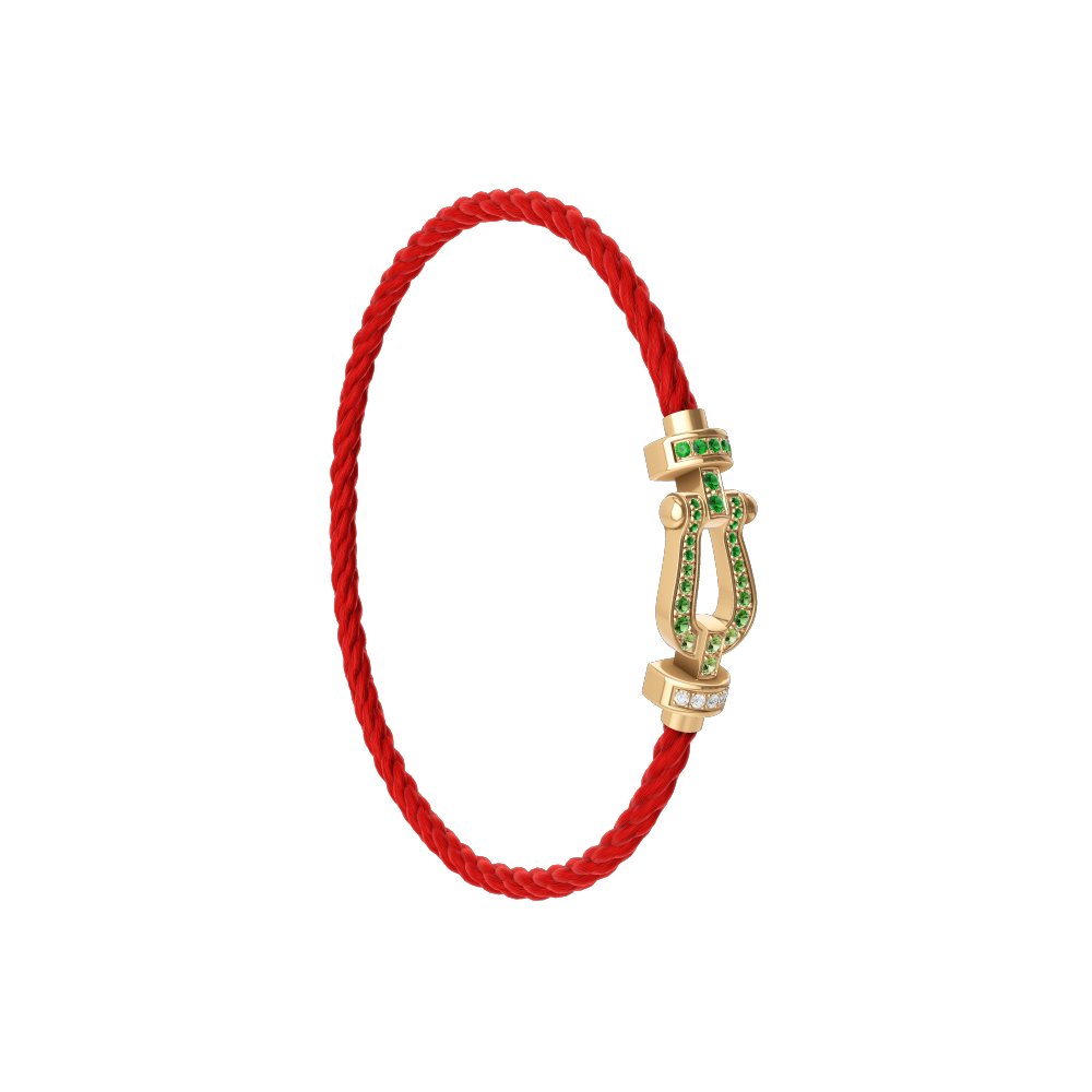 FORCE 10 BRACELET 18K YELLOW GOLD AND COLORED STONES MEDIUM MODEL