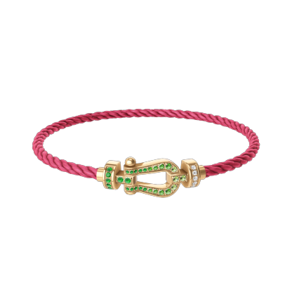 FORCE 10 BRACELET 18K YELLOW GOLD AND COLORED STONES MEDIUM MODEL