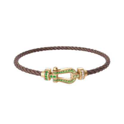 FORCE 10 BRACELET 18K YELLOW GOLD AND COLORED STONES MEDIUM MODEL