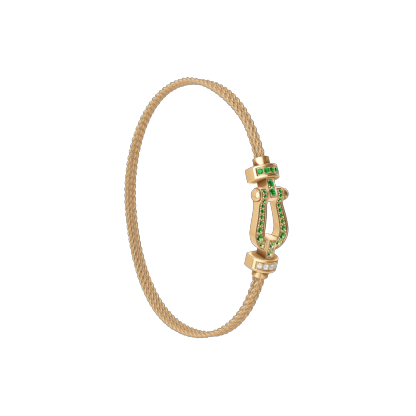 FORCE 10 BRACELET 18K YELLOW GOLD AND COLORED STONES MEDIUM MODEL