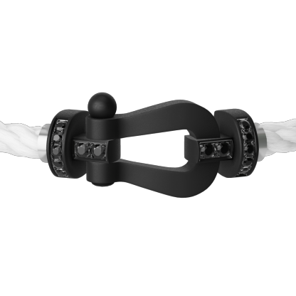 FORCE 10 BRACELET BLACK TITANIUM AND BLACK DIAMONDS LARGE MODEL