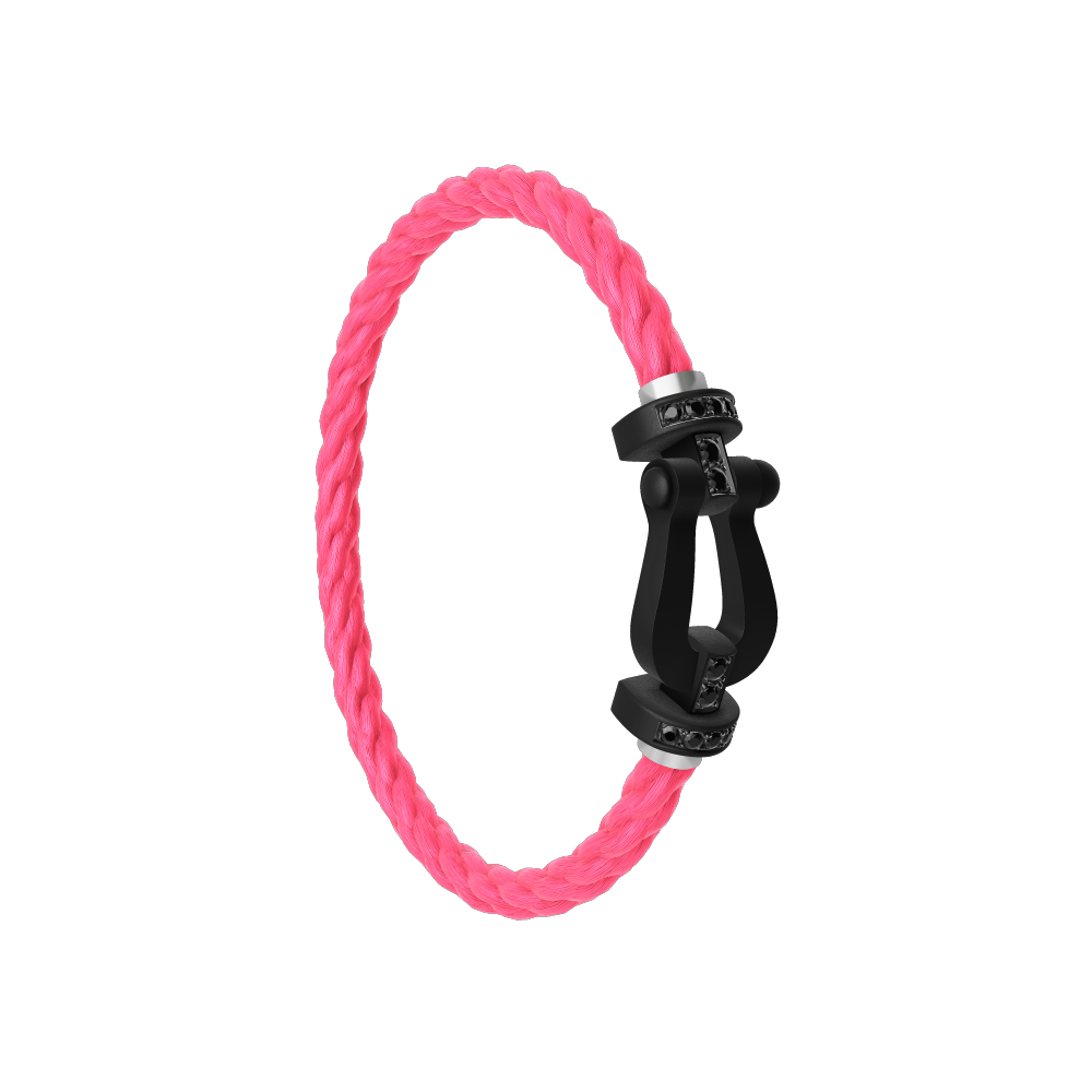 FORCE 10 BRACELET BLACK TITANIUM AND BLACK DIAMONDS LARGE MODEL