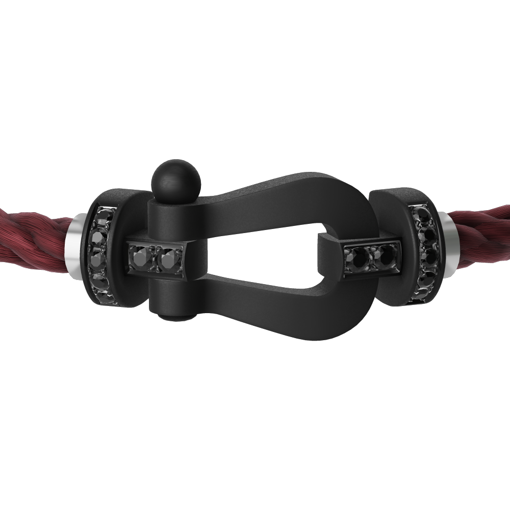 Force 10 bracelet Black titanium and black diamonds large model