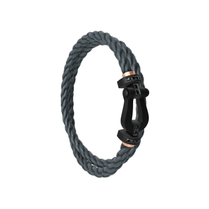 FORCE 10 BRACELET BLACK TITANIUM AND BLACK DIAMONDS LARGE MODEL