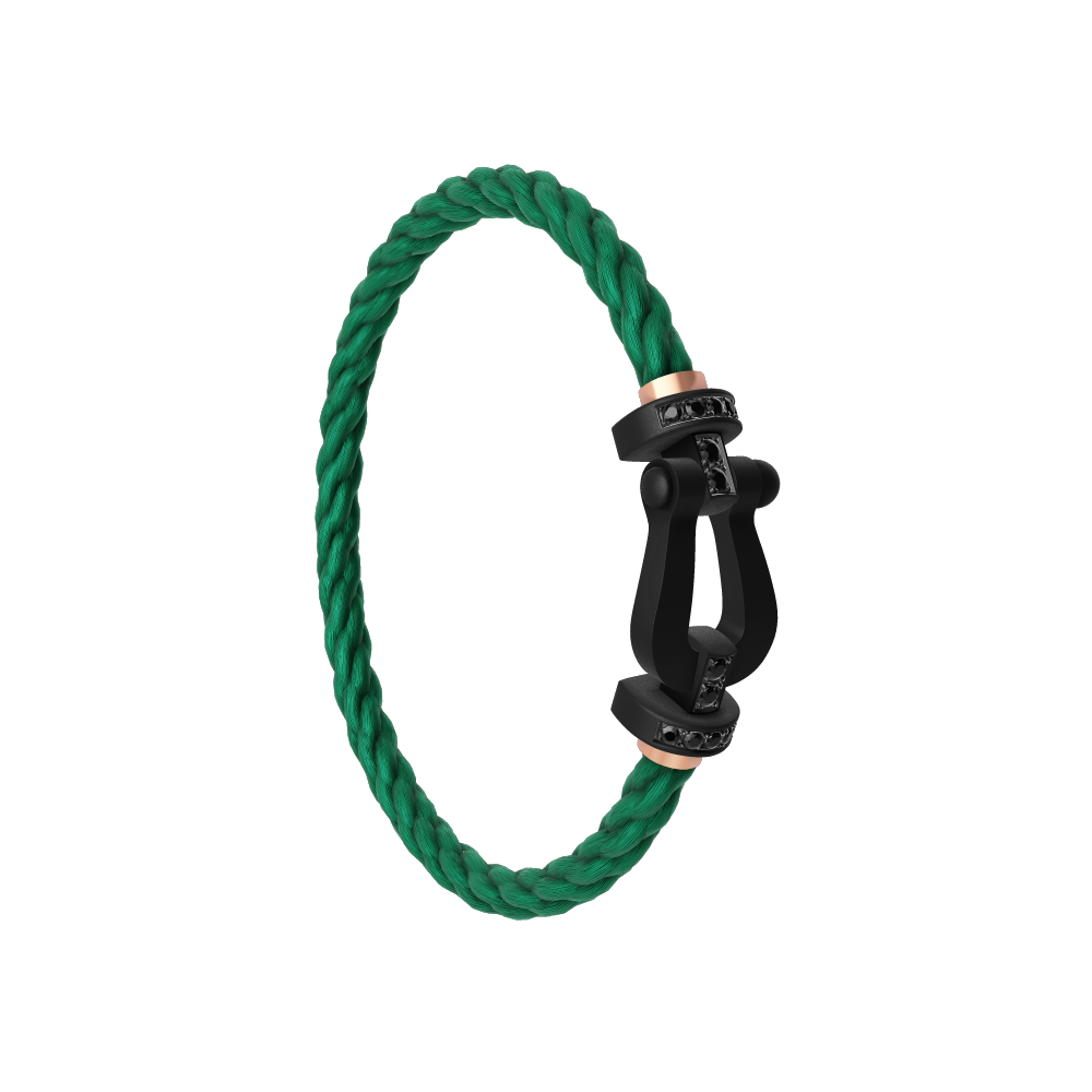 FORCE 10 BRACELET BLACK TITANIUM AND BLACK DIAMONDS LARGE MODEL