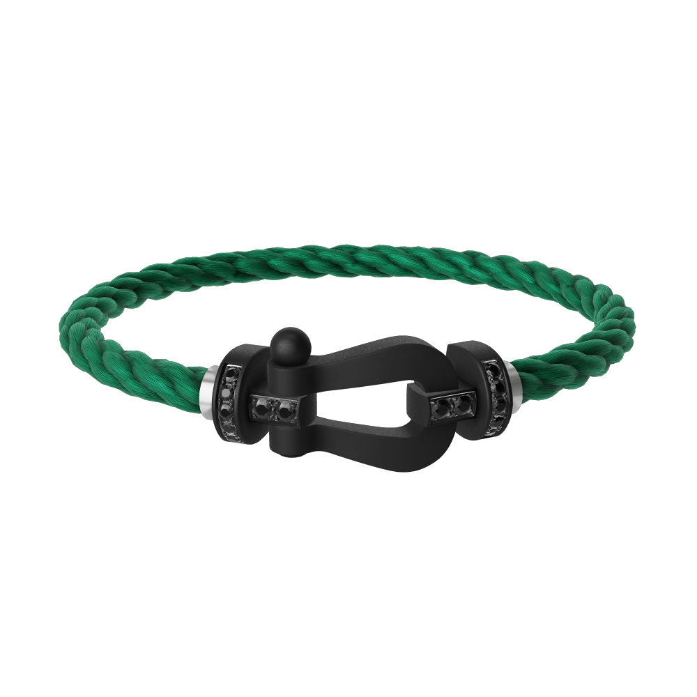 FORCE 10 BRACELET BLACK TITANIUM AND BLACK DIAMONDS LARGE MODEL