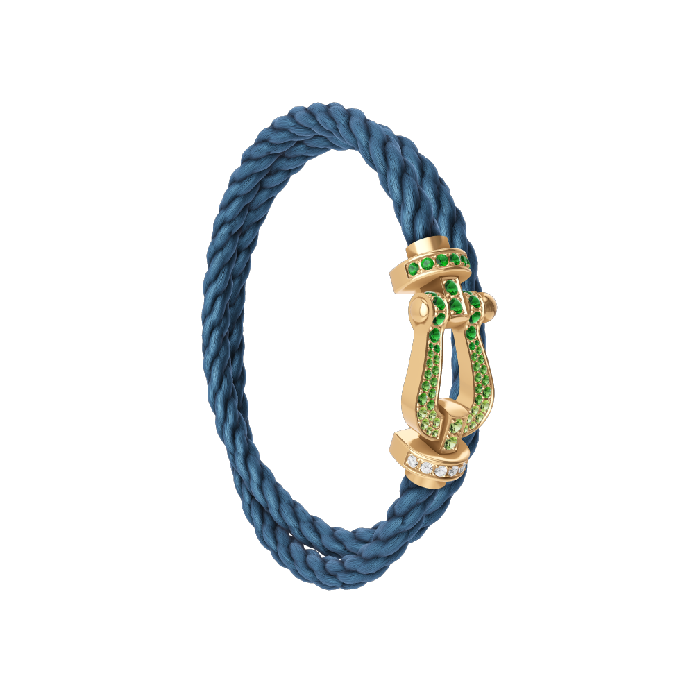 FORCE 10 BRACELET 18K YELLOW GOLD AND COLORED STONES LARGE MODEL