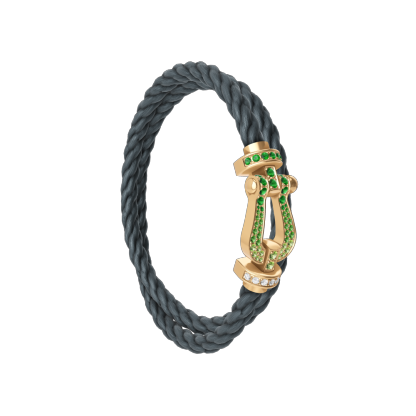 FORCE 10 BRACELET 18K YELLOW GOLD AND COLORED STONES LARGE MODEL