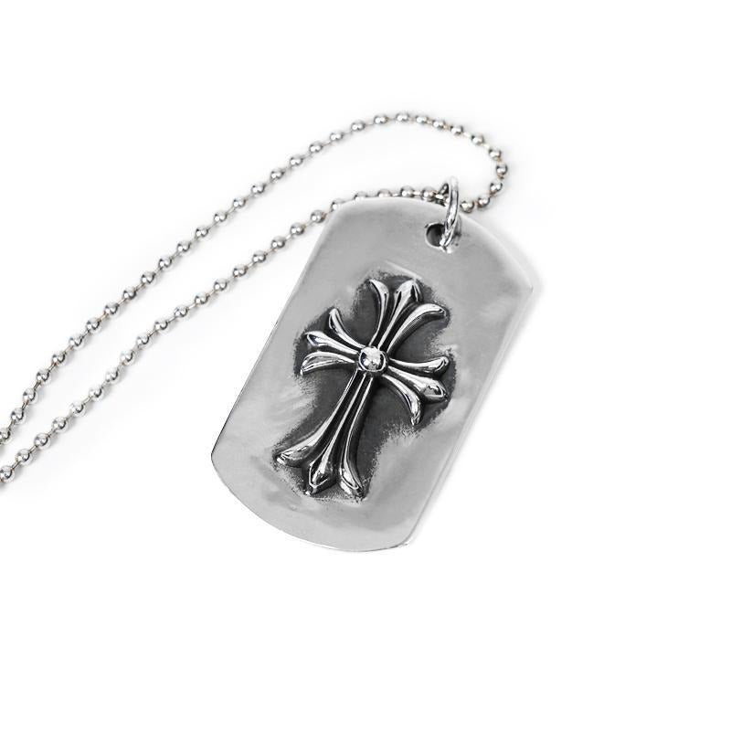 TINY CH CROSS CUTOUT DOG TAG