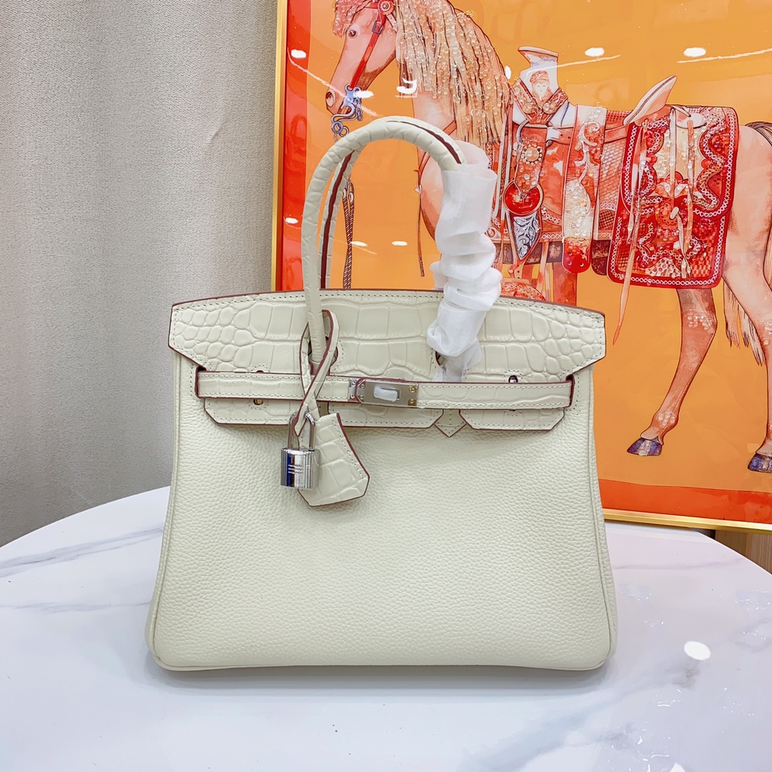 [Copy]Herthtmes Togo Matte Alligator Birkin Touch 25/30 Gold