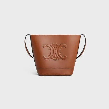 SMALL BUCKET CUIR TRIOMPHE in Smooth Calfskin
