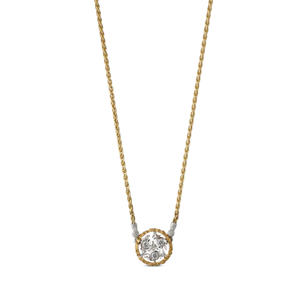 RAMAGE YELLOW AND WHITE GOLD PENDANT