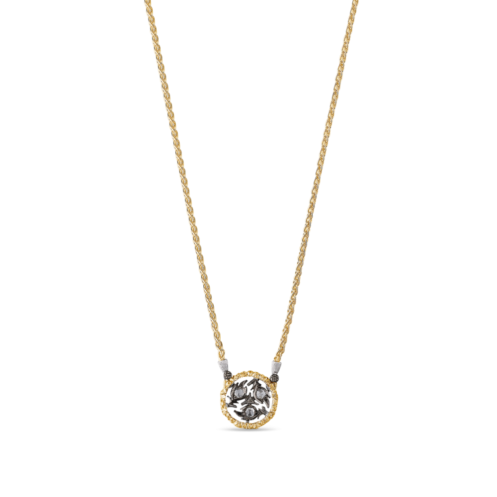 RAMAGE WHITE AND YELLOW GOLD PENDANT