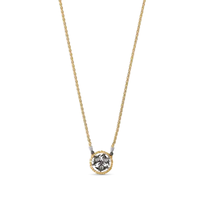 RAMAGE WHITE AND YELLOW GOLD PENDANT