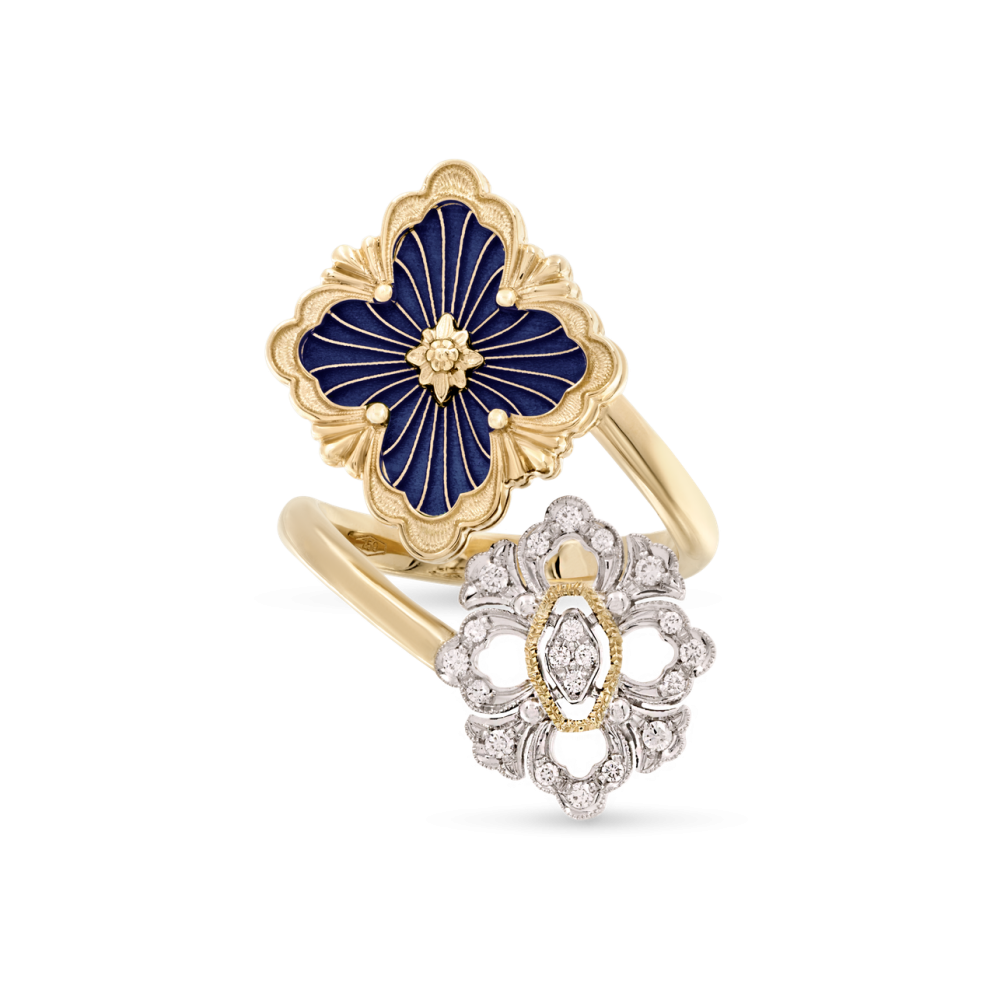 OPERA TULLE YELLOW AND WHITE GOLD RING