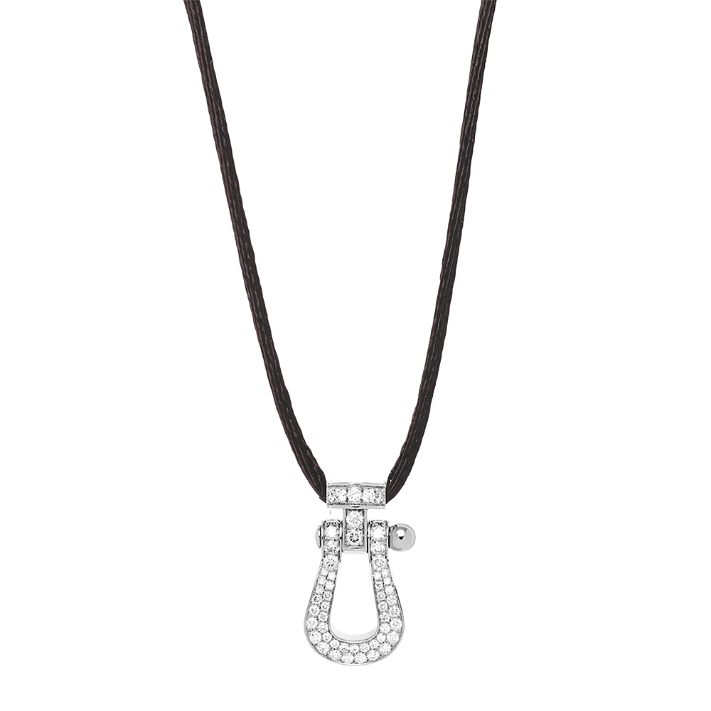 FORCE 10 PENDANT 18K WHITE GOLD AND DIAMONDS LARGE MODEL