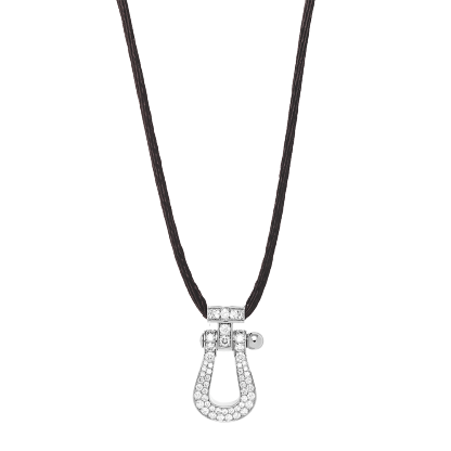 FORCE 10 PENDANT 18K WHITE GOLD AND DIAMONDS LARGE MODEL