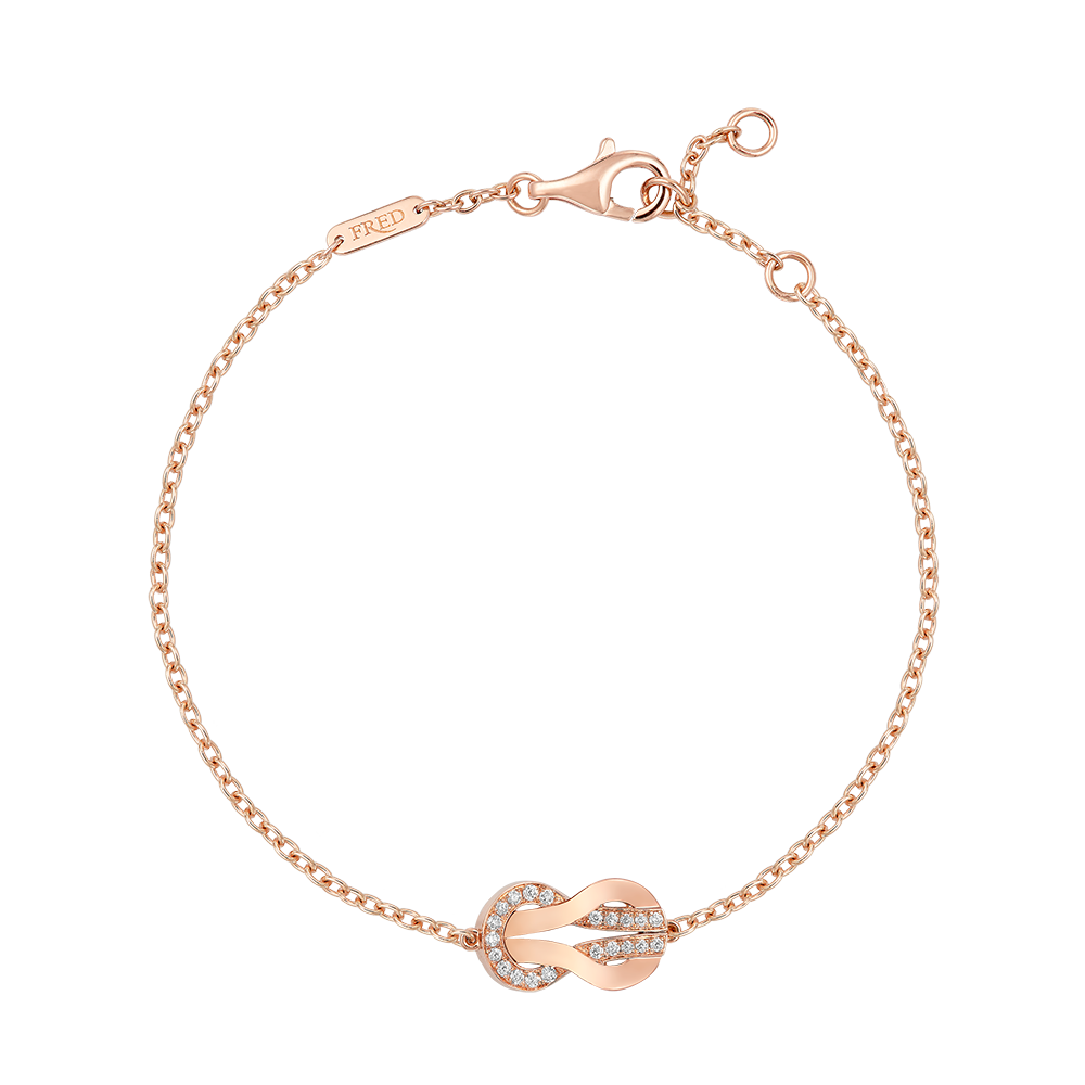 CHANCE INFINIE BRACELET 18K PINK GOLD AND DIAMONDS MEDIUM MODEL
