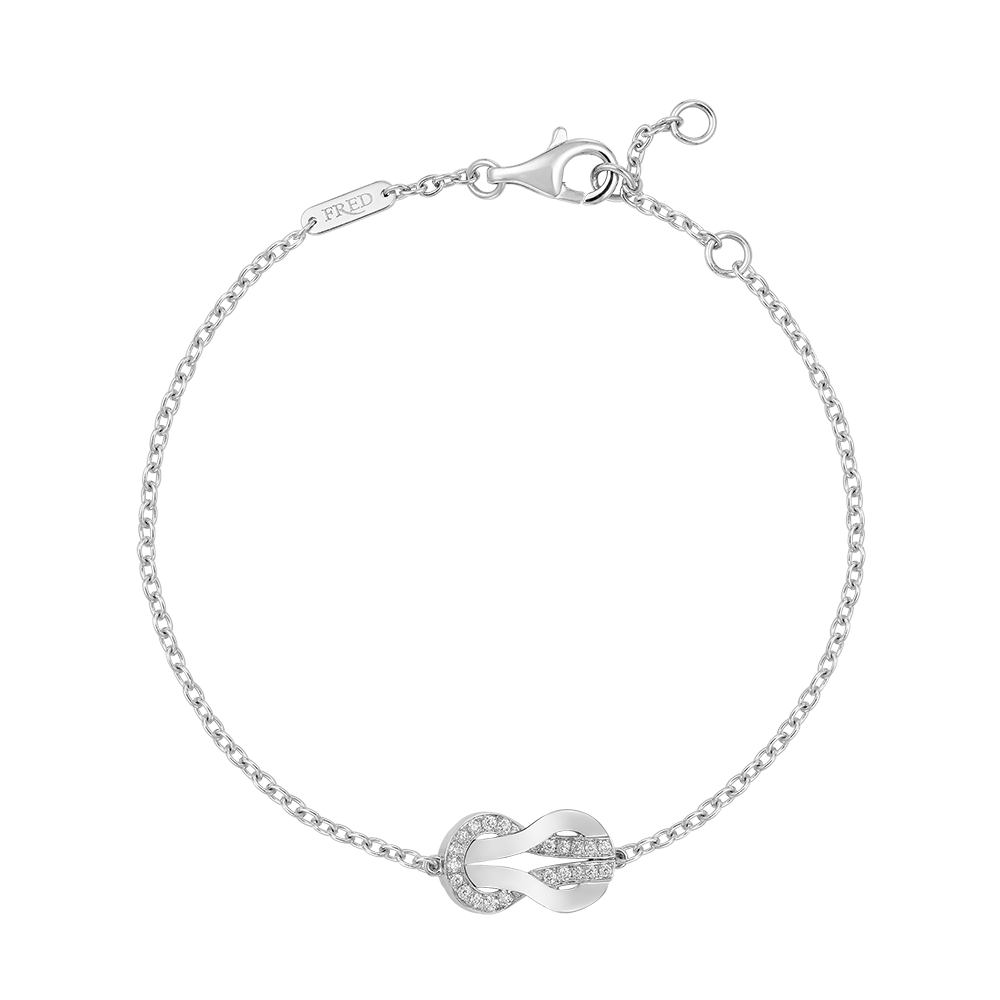 CHANCE INFINIE BRACELET 18K WHITE GOLD AND DIAMONDS MEDIUM MODEL