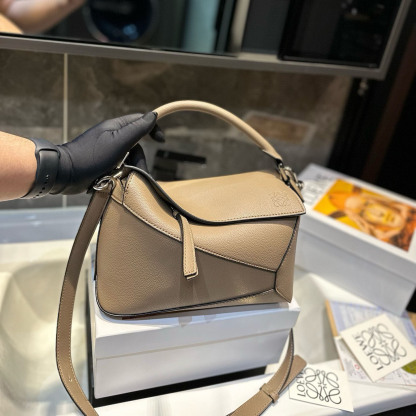 Puzzle bag in soft grained calfskin