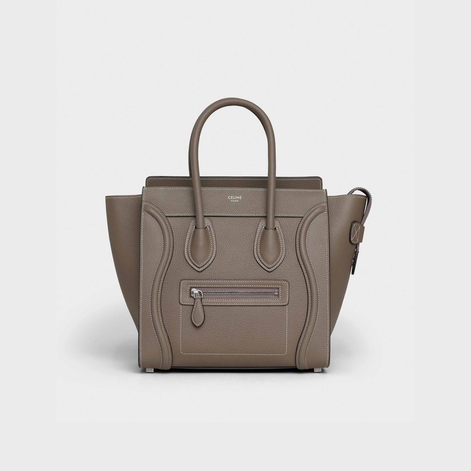 Micro Luggage handbag in drummed calfskin