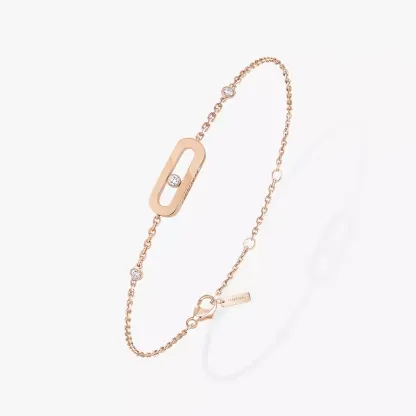 Move Uno Bracelet Pink Gold Diamond Bracelet