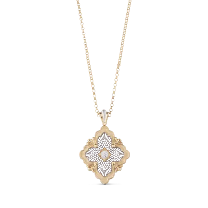 OPERA TULLE YELLOW AND WHITE GOLD MAXI PENDANT WITH DIAMONDS