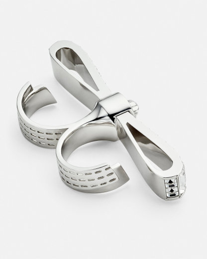Crystal Gianni Ribbon Cuff Ring