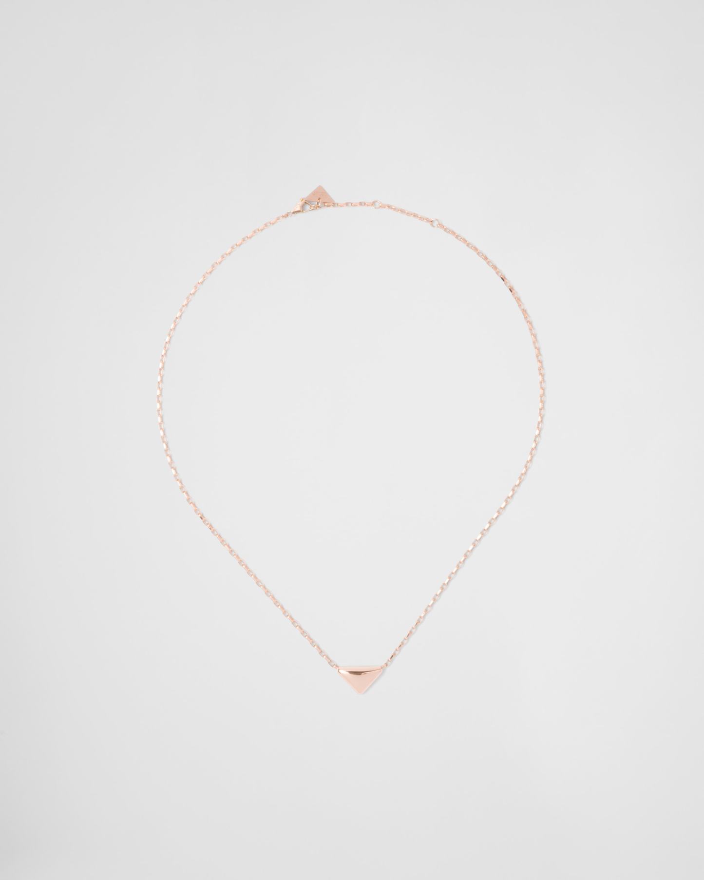 Eternal Gold necklace in pink gold with nano triangle pendant