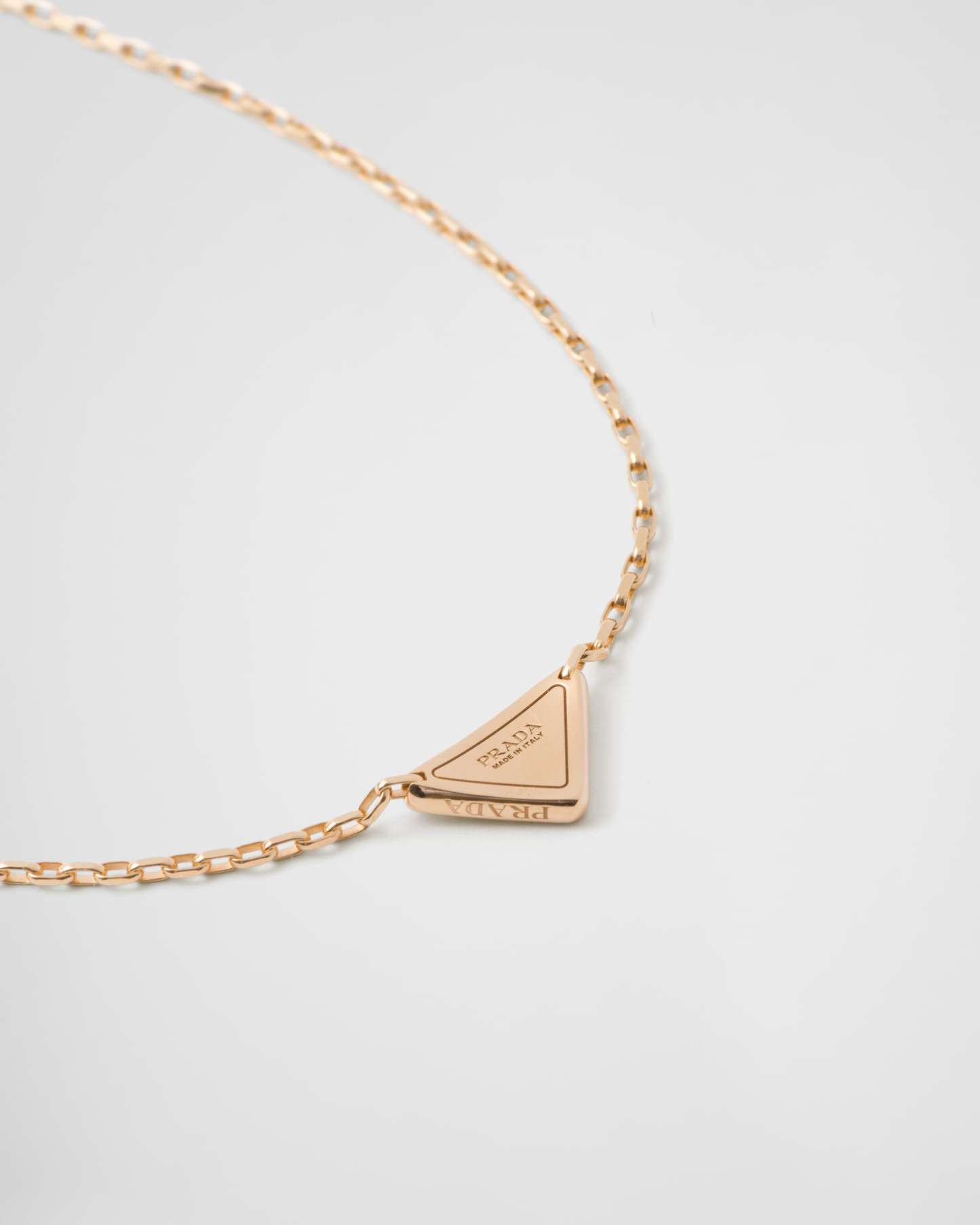 Eternal Gold Eternal mini triangle pendant necklace in yellow gold and diamonds