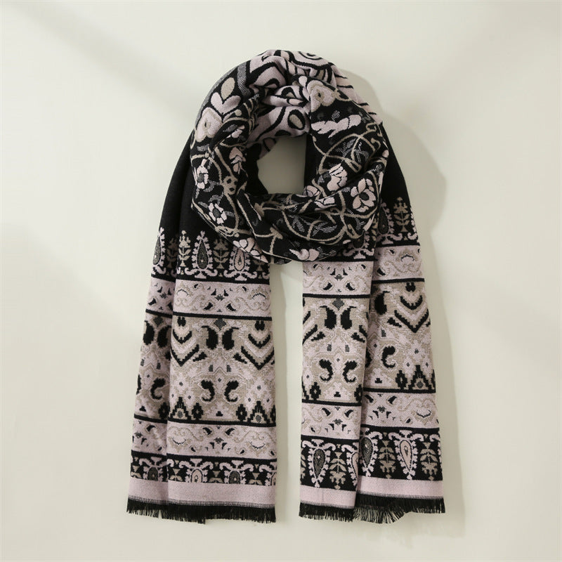 Double-sided cashmere scarf fd printing scarf