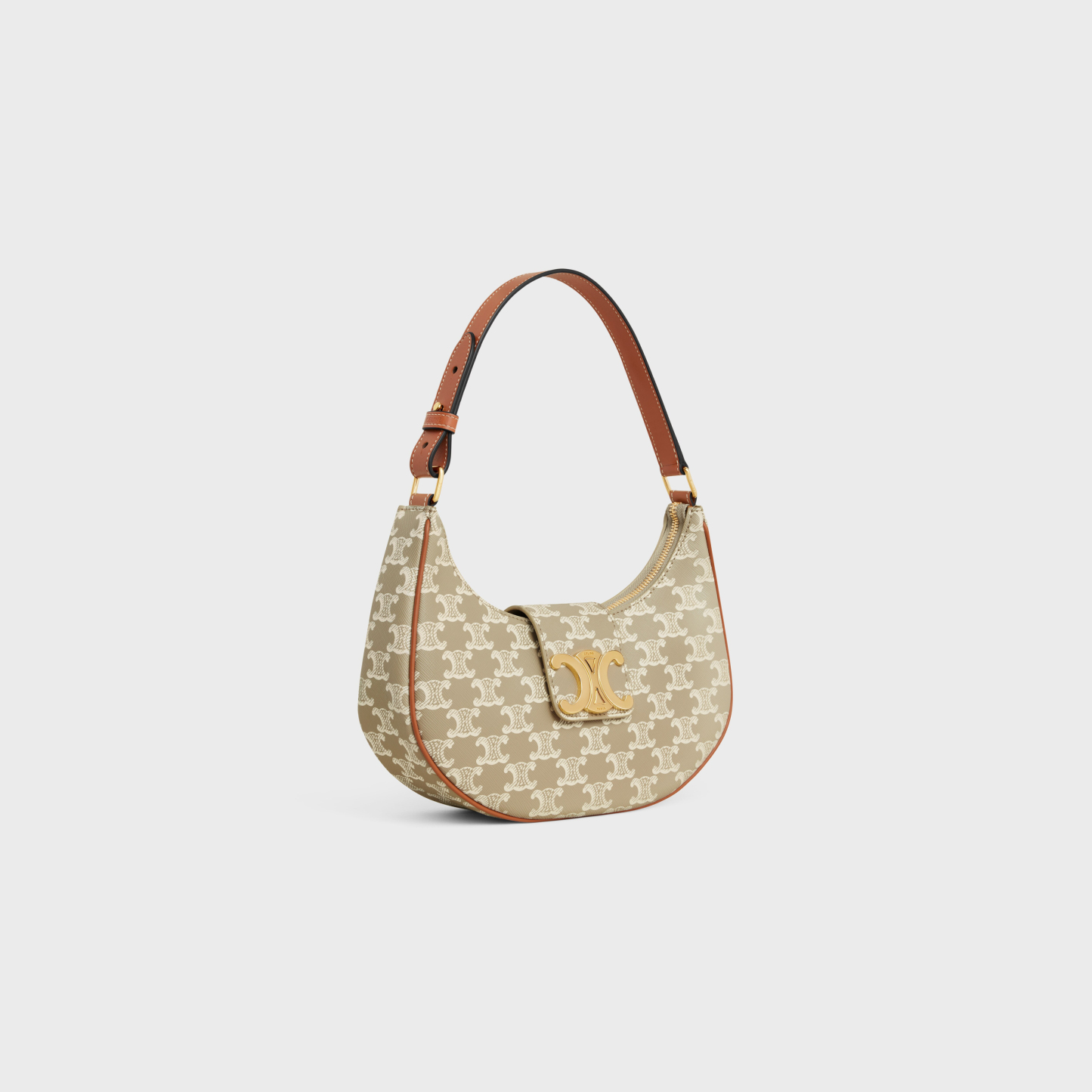 MEDIUM AVA TRIOMPHE BAG in Triomphe Canvas and calfskin