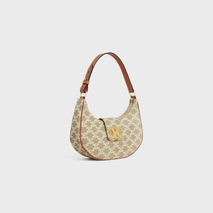 MEDIUM AVA TRIOMPHE BAG in Triomphe Canvas and calfskin