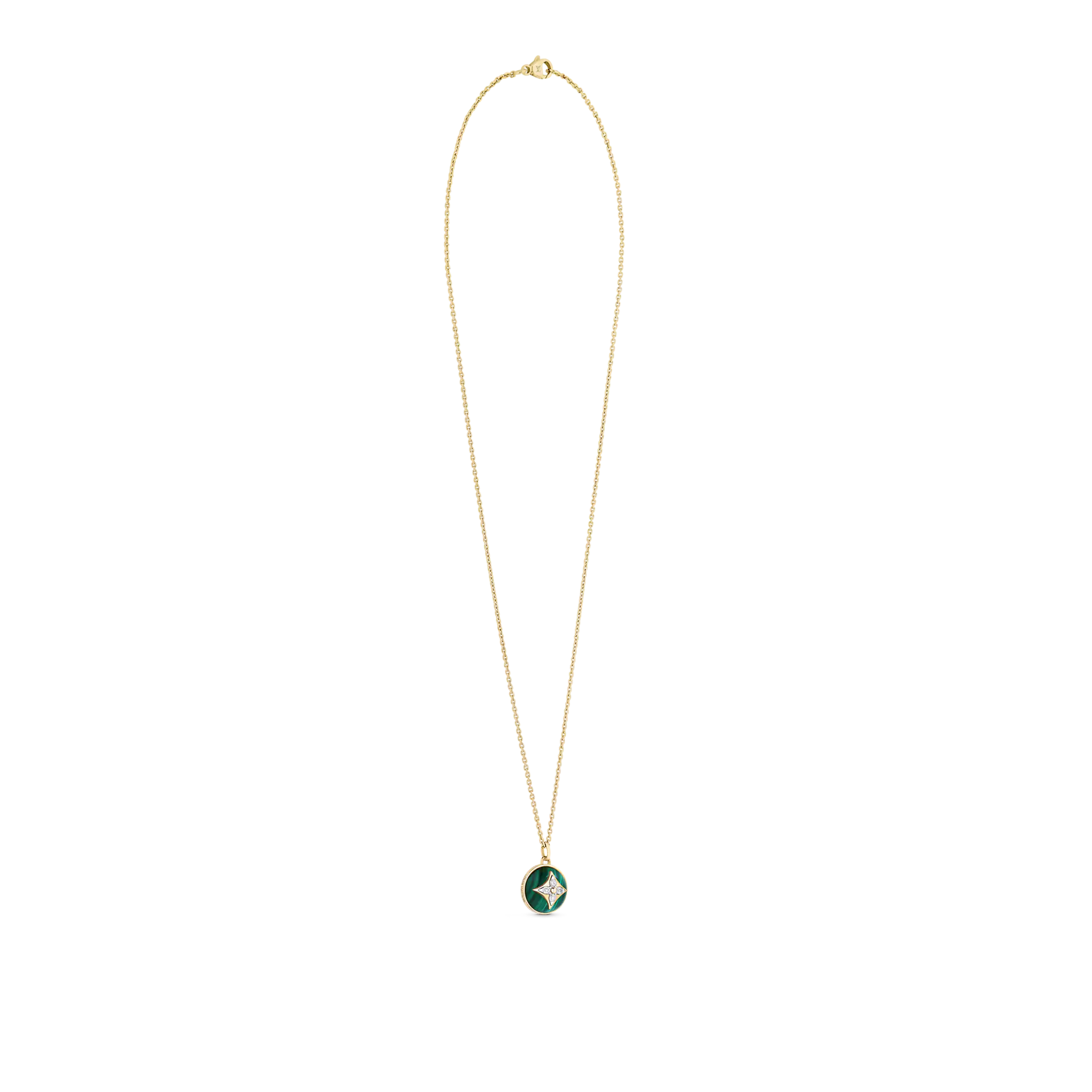 B Blossom Pendant, Yellow Gold, White Gold, Malachite And Diamonds