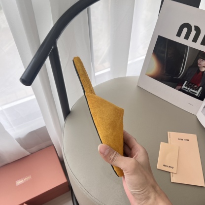 Women's Yellow Suede Slippers