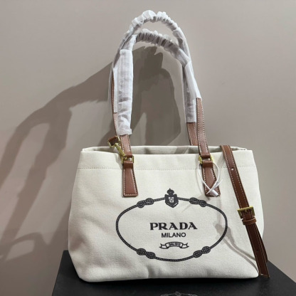 *logo-print canvas tote bag