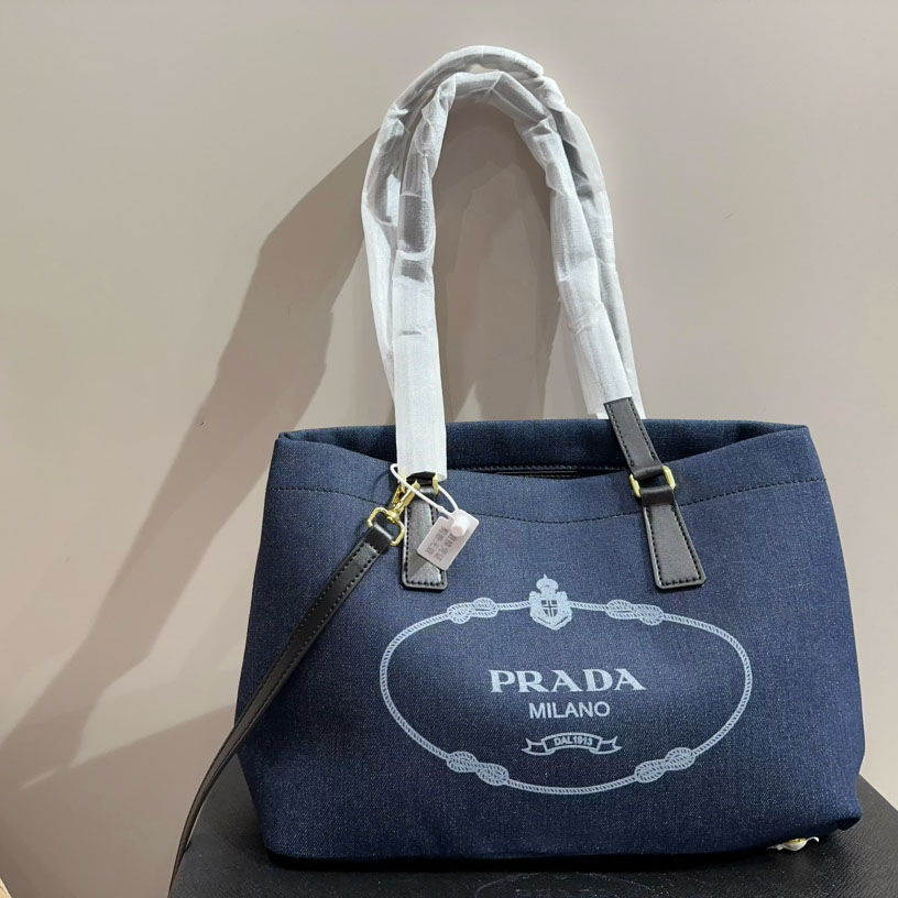 *logo-print canvas tote bag