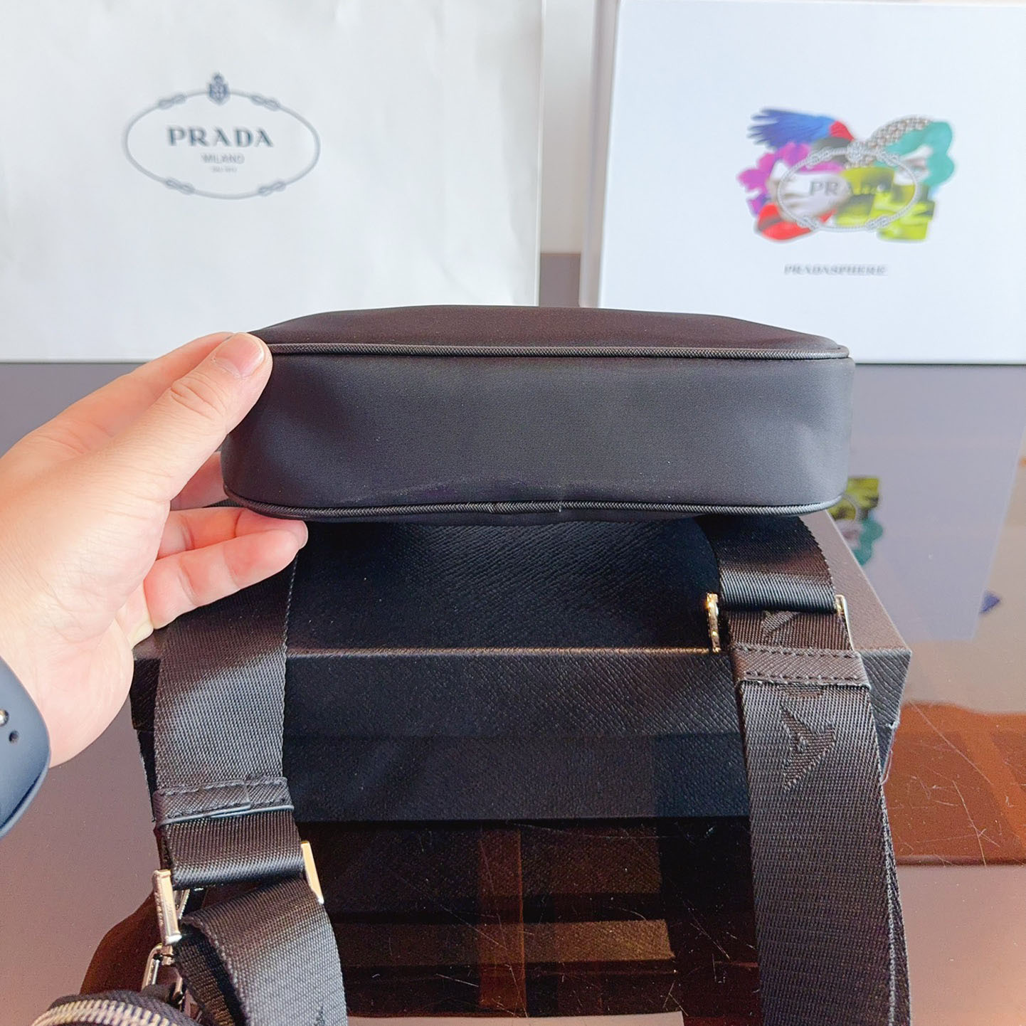 *Re-Edition 2005 Re-Nylon and Saffiano mini bag