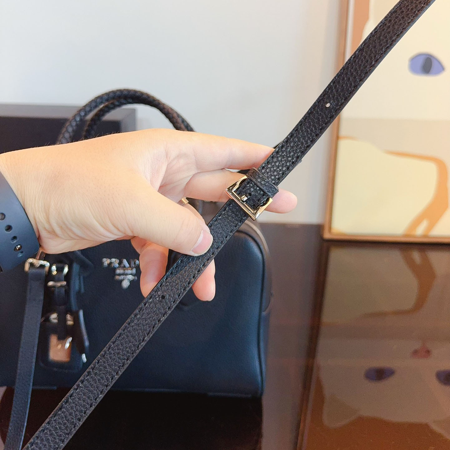 Re-Edition 1995 brushed-leather mini handbag