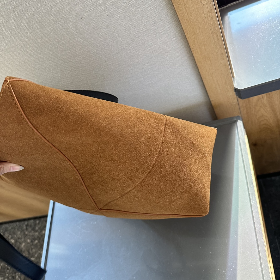 Puzzle Fold tote in shiny calfskin