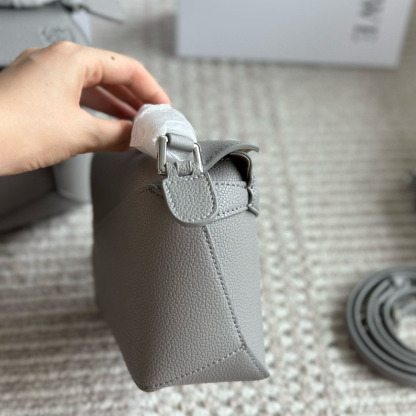 Puzzle bag in soft grained calfskin