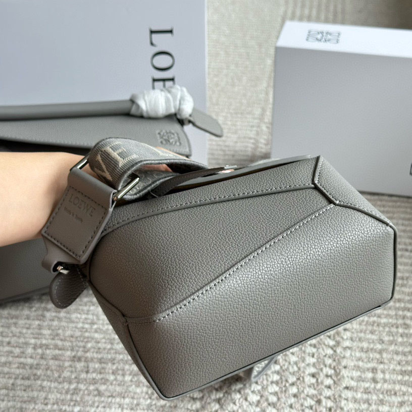 Puzzle bag in soft grained calfskin