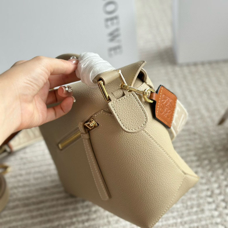 Puzzle bag in soft grained calfskin