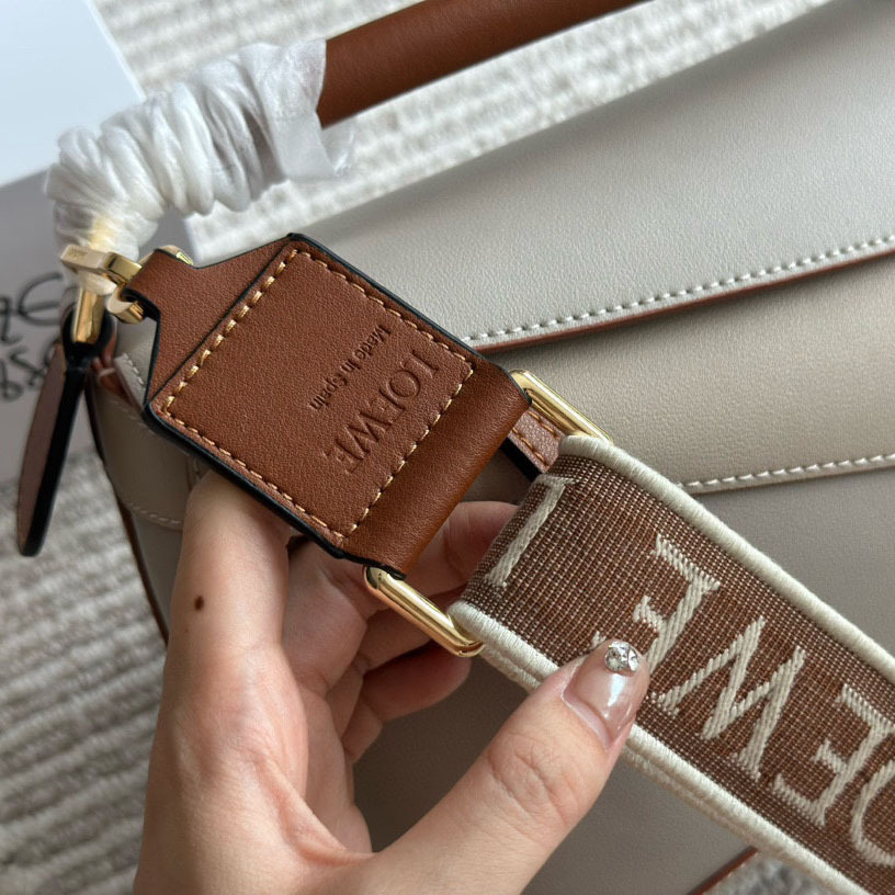 Puzzle bag in soft grained calfskin