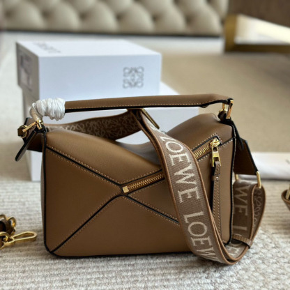 Puzzle bag in soft grained calfskin