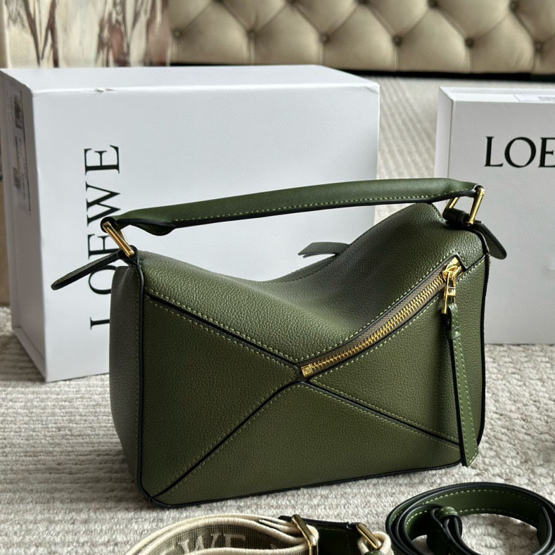 Puzzle bag in soft grained calfskin