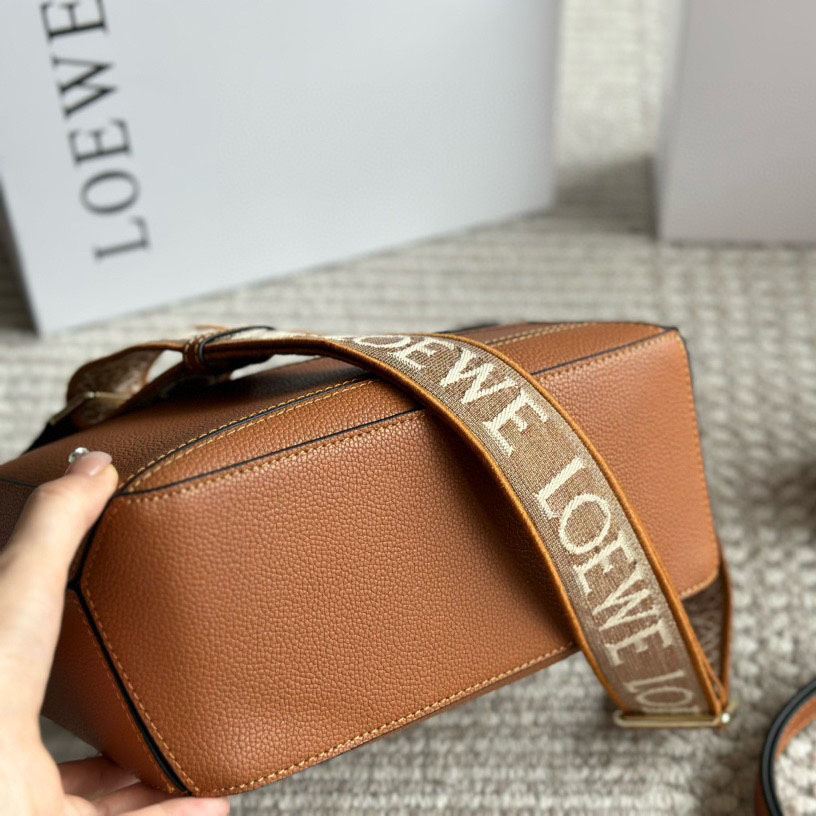 Puzzle bag in soft grained calfskin