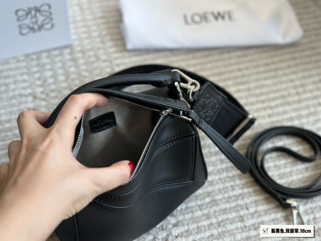 Puzzle bag in soft grained calfskin